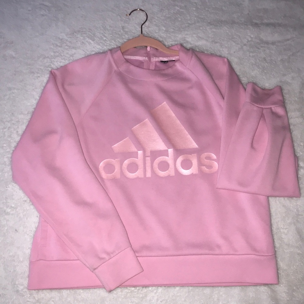 Adidas Pink Zip Back Pullover💕